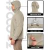 image:image33000ft Mens Hooded Softshell Jacket Waterproof Lightweight Insulated Windbreaker Fleece Lined Rain Shell JacketBeige