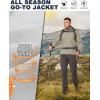 image:image33000ft Mens Hooded Softshell Jacket Waterproof Lightweight Insulated Windbreaker Fleece Lined Rain Shell JacketBeige