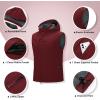 image:image33000ft Mens Lightweight Softshell Vest Hooded Outerwear Zip Up Fleece Lined Windproof Sleeveless Jacket for Golf RunningWine