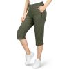 image:image33000ft Womens Golf Capri Pants with Pockets Hiking Joggers Casual Quick Dry UPF 50 Lightweight Stretch CargoArmy Greennew