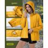 image:image33000ft Womens Rain Jacket Waterproof Lightweight Packable Raincoat with Hood for Golf Hiking Travel WindbreakerAmber Gold