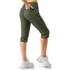 image:image33000ft Womens Golf Capri Pants with Pockets Hiking Joggers Casual Quick Dry UPF 50 Lightweight Stretch CargoArmy Greennew