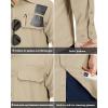 image:image33000ft Mens Long Sleeve Sun Protection Shirt UPF 50 UV Quick Dry Cooling Fishing Shirts for Travel Safari Camping HikingDark Khaki