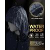 image:image33000ft Womens Waterproof Long Rain Coats Packable Rain Jacket with Hood Trench Coats WindbreakerDark Grayish Blue