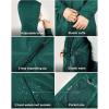 image:image33000ft Womens Waterproof Long Rain Coats Packable Rain Jacket with Hood Trench Coats WindbreakerDeep Green
