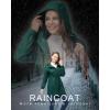image:image33000ft Womens Waterproof Long Rain Coats Packable Rain Jacket with Hood Trench Coats WindbreakerDeep Green