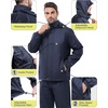 image:image33000ft Mens Rain Suit Packable Waterproof Lightweight Rain Gear for Golf Hiking Cycling 2 PiecesRain Jackets and PantsNavy