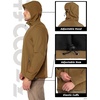 image:image33000ft Mens Hooded Softshell Jacket Waterproof Lightweight Insulated Windbreaker Fleece Lined Rain Shell JacketBrown