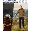 image:image33000ft Mens Hooded Softshell Jacket Waterproof Lightweight Insulated Windbreaker Fleece Lined Rain Shell JacketBrown