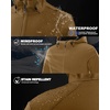 image:image33000ft Mens Hooded Softshell Jacket Waterproof Lightweight Insulated Windbreaker Fleece Lined Rain Shell JacketBrown
