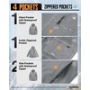 image:image33000ft Mens Packable Rain Jacket Lightweight Rain Shell Jacket with Hood Waterproof Raincoat for CyclingLight Grey