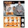 image:image33000ft Mens Packable Rain Jacket Lightweight Rain Shell Jacket with Hood Waterproof Raincoat for CyclingLight Grey