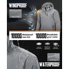 image:image33000ft Mens Packable Rain Jacket Lightweight Rain Shell Jacket with Hood Waterproof Raincoat for CyclingLight Grey