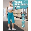 image:image33000ft Womens Golf Capri Pants 18 with Pockets Hiking Casual Quick Dry UPF 50 Lightweight Stretch CargoAquamarine