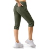image:image33000ft Womens Golf Capri Pants 18 with Pockets Hiking Casual Quick Dry UPF 50 Lightweight Stretch CargoArmy Greennew