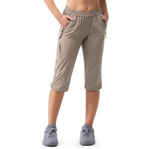 image:image33000ft Womens Golf Capri Pants 18 with Pockets Hiking Casual Quick Dry UPF 50 Lightweight Stretch CargoKhakinew