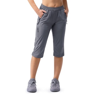 image:image33000ft Womens Golf Capri Pants 18 with Pockets Hiking Casual Quick Dry UPF 50 Lightweight Stretch CargoLight Greynew