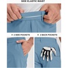 image:image33000ft Mens Golf Shorts 9 Dry Fit Stretch Golf Short UPF 50 Lightweight Flat Front Golf Shorts with PocketsBlue Ashes