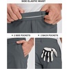 image:image33000ft Mens Golf Shorts 9 Dry Fit Stretch Golf Short UPF 50 Lightweight Flat Front Golf Shorts with PocketsGrey