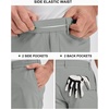 image:image33000ft Mens Golf Shorts 9 Dry Fit Stretch Golf Short UPF 50 Lightweight Flat Front Golf Shorts with PocketsMid Grey