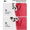 image:image33000ft Mens Golf Shorts 9 Dry Fit Stretch Golf Short UPF 50 Lightweight Flat Front Golf Shorts with PocketsRed