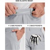 image:image33000ft Mens Golf Shorts 9 Dry Fit Stretch Golf Short UPF 50 Lightweight Flat Front Golf Shorts with PocketsSilver