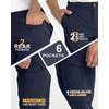 image:image33000ft Mens Hiking Pants Convertible Zip Off Lightweight Quick Dry Stretch UPF 50 Travel Fishing Pants Wind ProofDark Denim