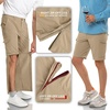 image:image33000ft Mens Hiking Pants Convertible Zip Off Lightweight Quick Dry Stretch UPF 50 Travel Fishing Pants Wind ProofLight Brown