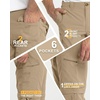 image:image33000ft Mens Hiking Pants Convertible Zip Off Lightweight Quick Dry Stretch UPF 50 Travel Fishing Pants Wind ProofLight Brown