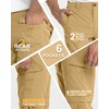 image:image33000ft Mens Hiking Pants Convertible Zip Off Lightweight Quick Dry Stretch UPF 50 Travel Fishing Pants Wind ProofSandy Brown
