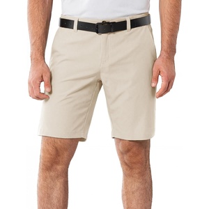 image:image33000ft Mens Golf Shorts 9 Dry Fit Stretch Golf Short UPF 50 Lightweight Flat Front Golf Shorts with PocketsLight Oatmeal