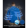 image:image33000ft Mens Long Sleeve Sun Protection Shirt UPF 50 UV Quick Dry Cooling Fishing Shirts for Travel Safari Camping HikingVivid Blue