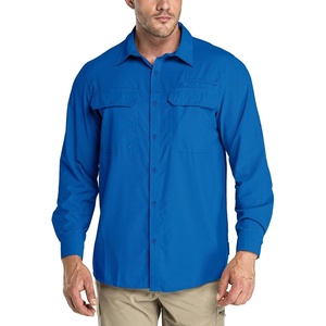 image:image33000ft Mens Long Sleeve Sun Protection Shirt UPF 50 UV Quick Dry Cooling Fishing Shirts for Travel Safari Camping HikingVivid Blue