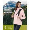 image:image33000ft Womens Rain Jacket Waterproof Lightweight Packable Raincoat with Hood for Golf Hiking Travel WindbreakerLight Pink