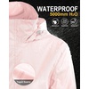 image:image33000ft Womens Rain Jacket Waterproof Lightweight Packable Raincoat with Hood for Golf Hiking Travel WindbreakerLight Pink