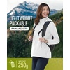 image:image33000ft Womens Rain Jacket Waterproof Lightweight Packable Raincoat with Hood for Golf Hiking Travel WindbreakerWhite