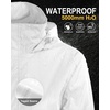 image:image33000ft Womens Rain Jacket Waterproof Lightweight Packable Raincoat with Hood for Golf Hiking Travel WindbreakerWhite
