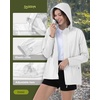 image:image33000ft Womens Rain Jacket Waterproof Lightweight Packable Raincoat with Hood for Golf Hiking Travel WindbreakerWhite