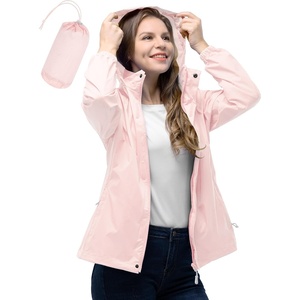 image:image33000ft Womens Rain Jacket Waterproof Lightweight Packable Raincoat with Hood for Golf Hiking Travel WindbreakerLight Pink